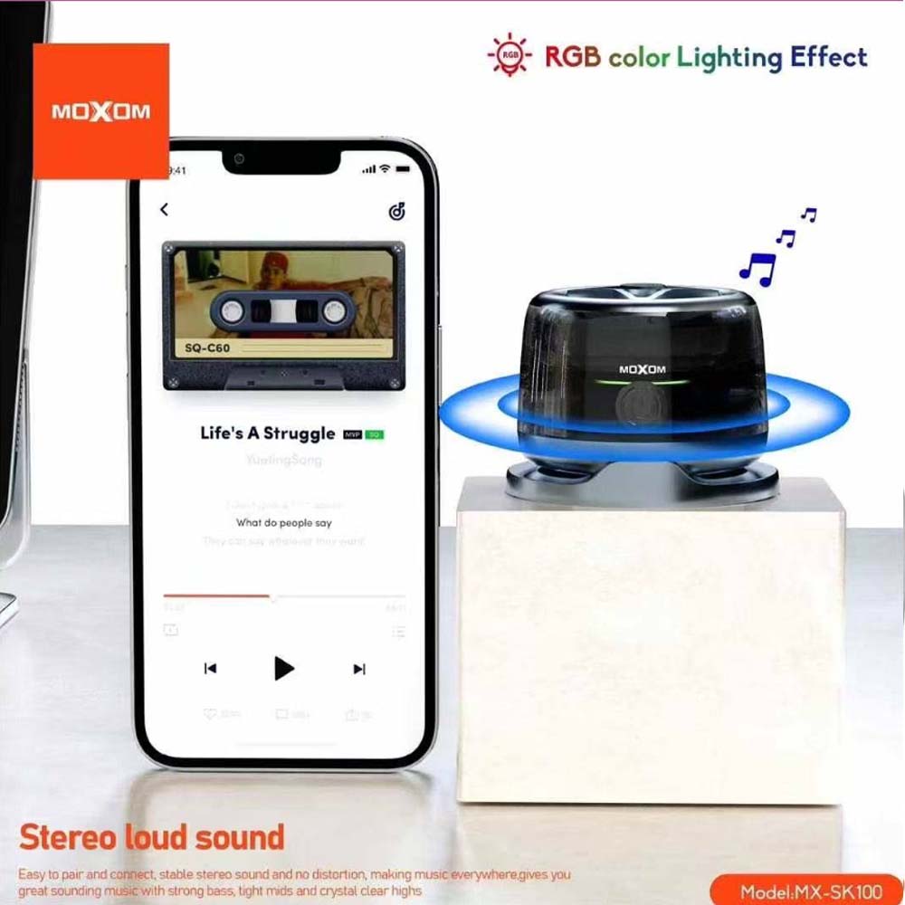 MOXOM MX-SK100 Magnetic Wireless Bluetooth Speaker