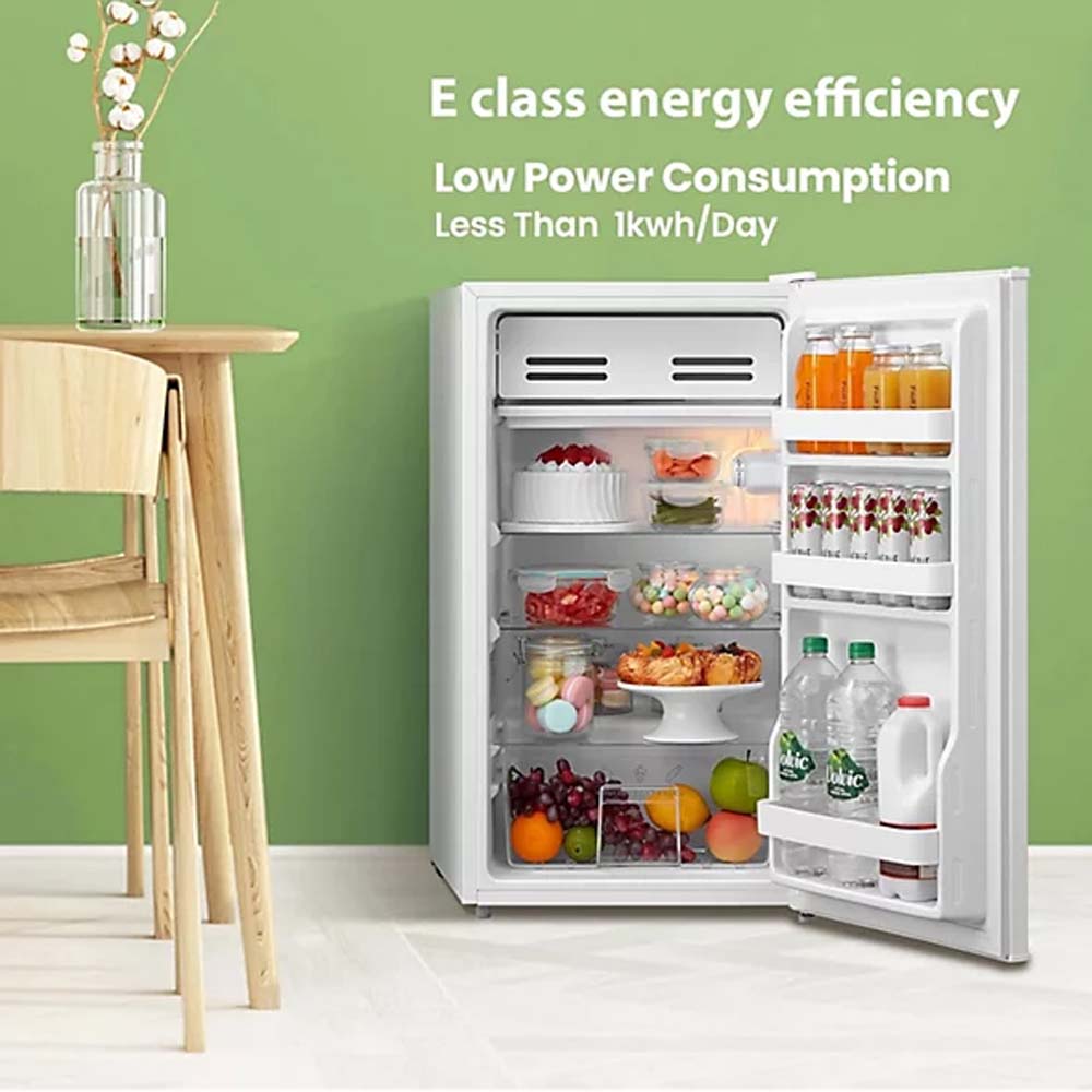 Mini Fridge 90L (5 CFT) Defrost – White Compact Refrigerator (MR-BC93W)