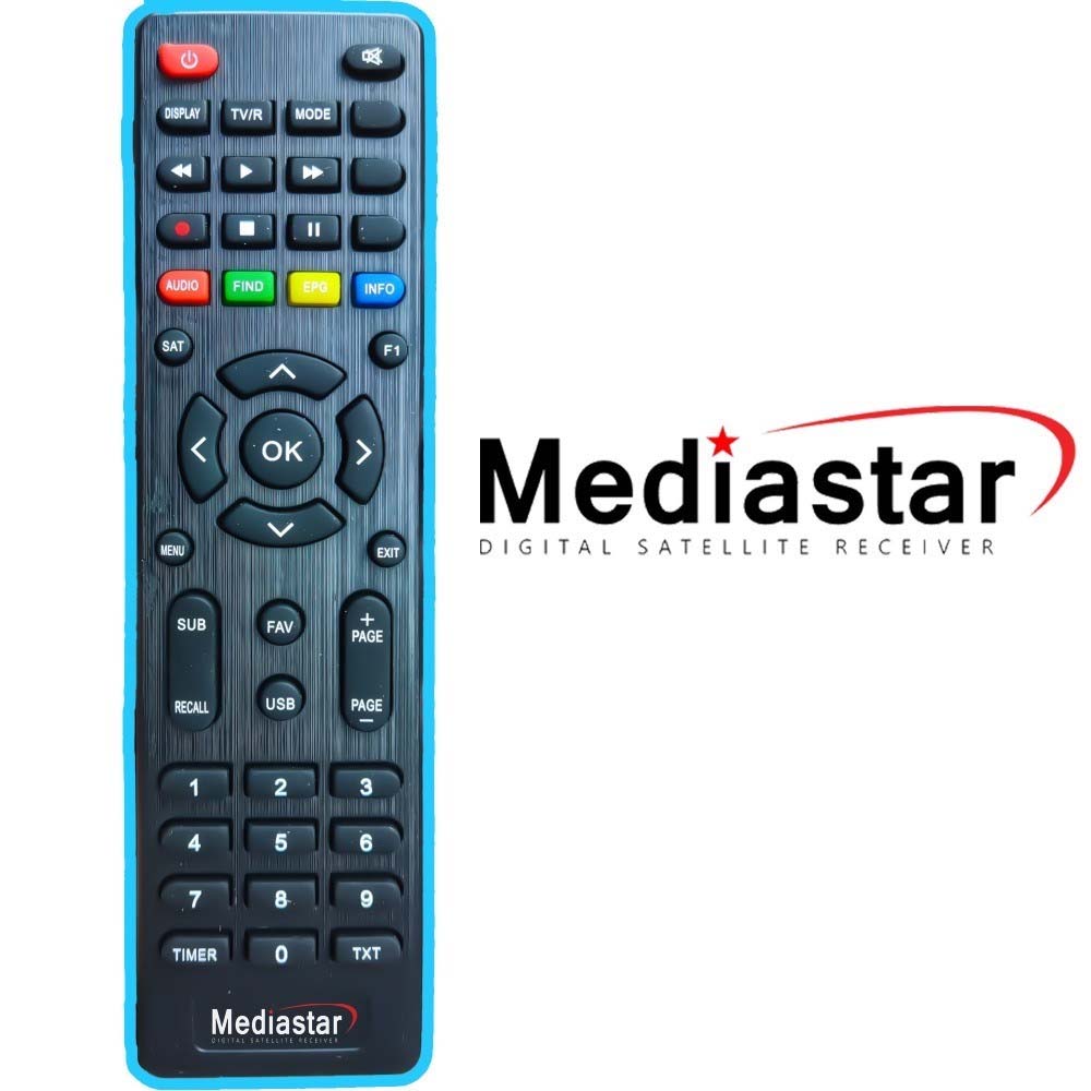 MediaStar MS-MINI 2727 Forever Satellite TV Receiver -Remote