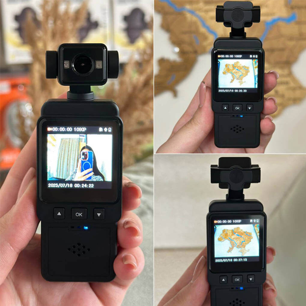Mini Body Camera DV01 – Full HD, Wi-Fi, Rotatable Lens, Display
