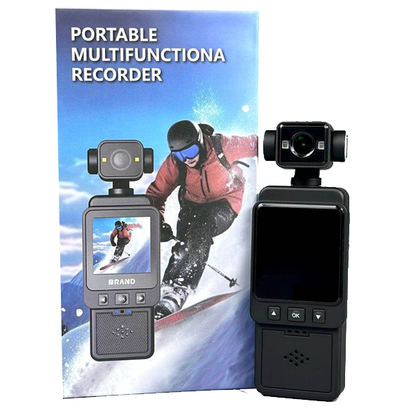 Mini Body Camera DV01 – Full HD, Wi-Fi, Rotatable Lens, Display