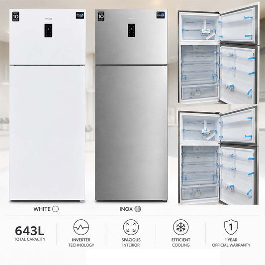 Mirage M-FRTM843INV 643L Top Mount Refrigerator