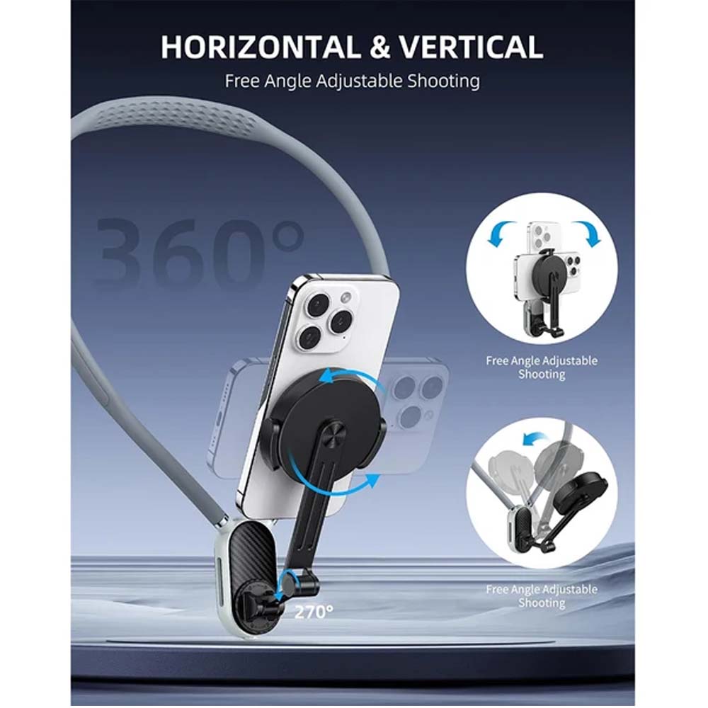 Mobile Phone Neck Bracket for Hands-Free POV Recording 360 degree