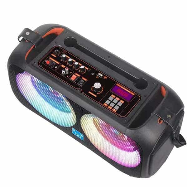 NDR Q68 Dual 6.5-Inch Party Speaker with Wireless Microphone