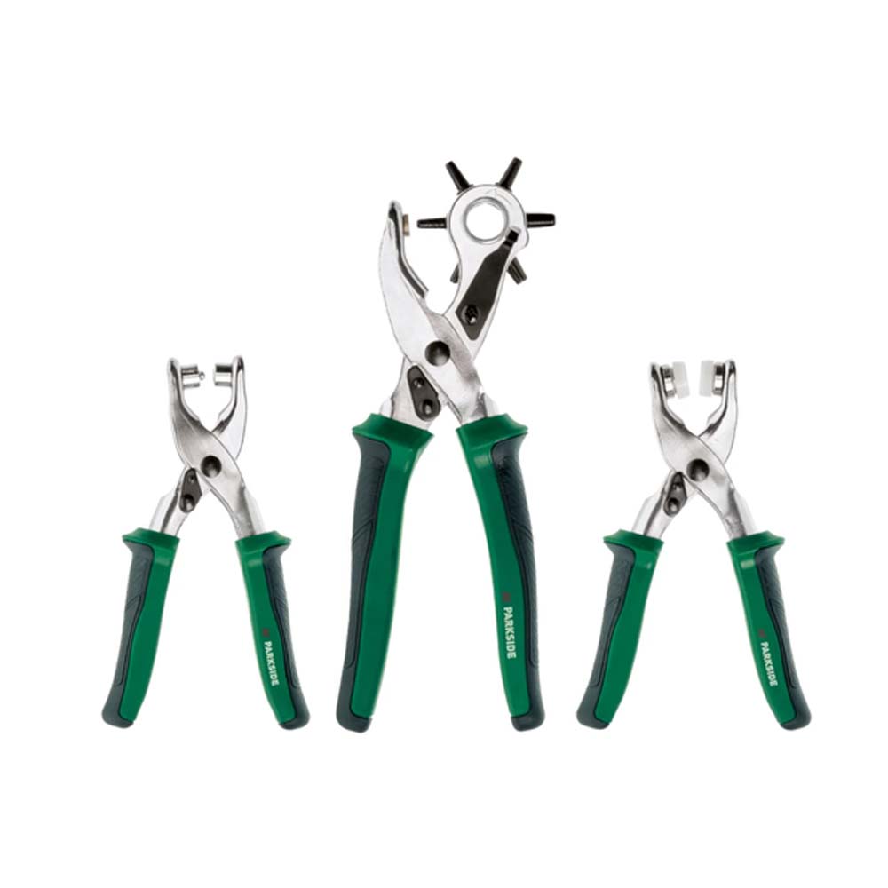 PARKSIDE 128-Piece Hole Punch Eyelet and Snap Pliers Set
