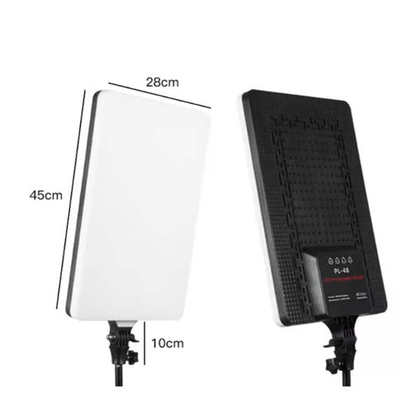 PL-48 / PL-60 Large Panel LED Fill Light Kit – Dimmable Studio Lighting with Tripod & Remote