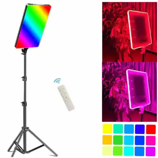 RGB LED Professional Photography Light PM-60 | Adjustable Brightness & Tripod Stand