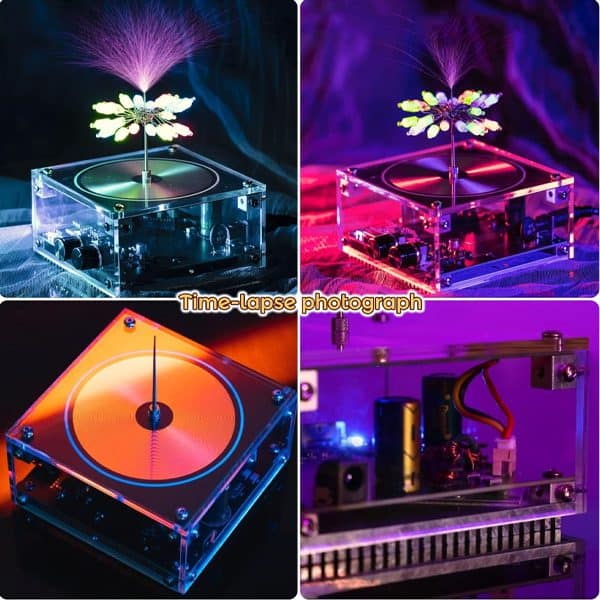ملف تسلا للموسيقى متعدد الوظائف يعمل بالبلازما، سماعة ملف تسلا، إضاءة لاسلكية، منتج تجريبي للعلوم والتعليم