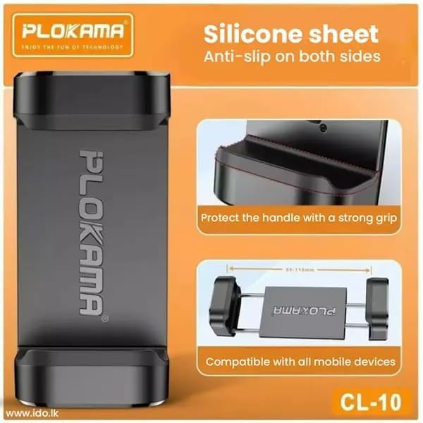 Plokama CL10 Phone Holder 360° Tripod Mount with 1/4″ Screw