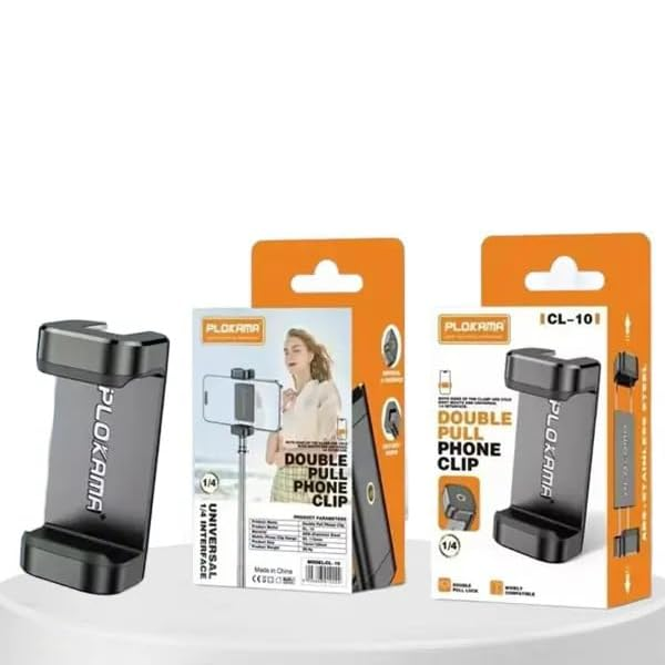 Plokama CL10 Phone Holder 360° Tripod Mount with 1/4″ Screw