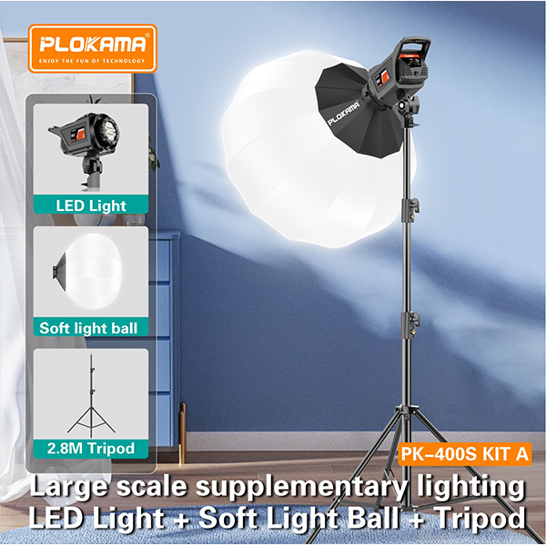 Plokama PK-400S 100W LED Studio Light Softbox Kit (Kit A & Kit B)