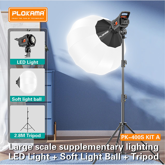 Plokama PK-400S 100W LED Studio Light Softbox Kit (Kit A & Kit B)