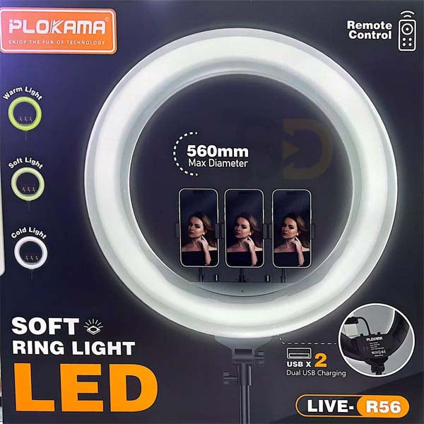 Plokama LED Ring Light – R45 / R56 Models for Makeup, Streaming & Content Creation
