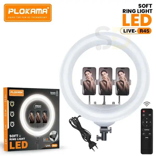 Plokama LED Ring Light – R45 / R56 Models for Makeup, Streaming & Content Creation