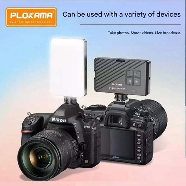 Plokama U160 LED Fill Light – Portable Rechargeable White Lighting for Selfies & Video