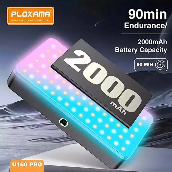 Plokama U160 Pro Rechargeable RGB LED Light – Adjustable Portable Video Lighting