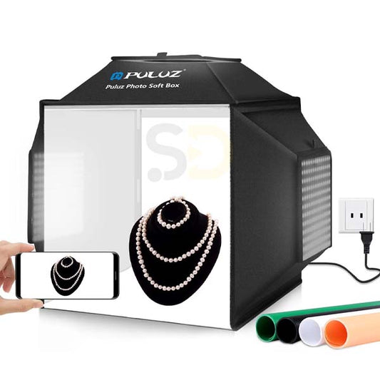 PULUZ Photography Light Soft‑Box Tent 40 cm – 72W 5500K Studio Kit