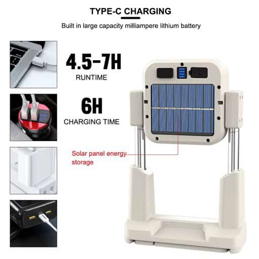 Portable Foldable Waterproof Outdoor High Power Courtyard Solar Light – Efficient Outdoor Lighting