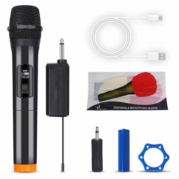 Portable Wireless Handheld Microphone with Rechargeable Battery | High-Quality Sound for Events & Karaoke