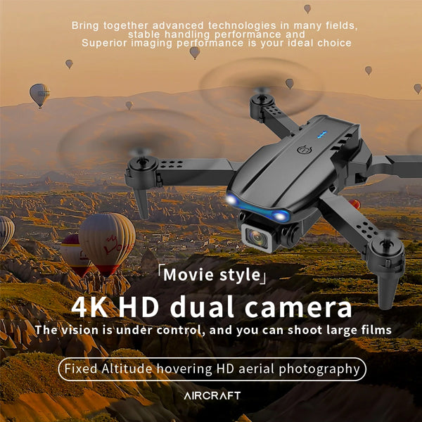 K3 & E99 Foldable Drone with dual 4K cameras – Dual 4K HD Camera, Wi-Fi FPV, Altitude Hold & One-Key Return