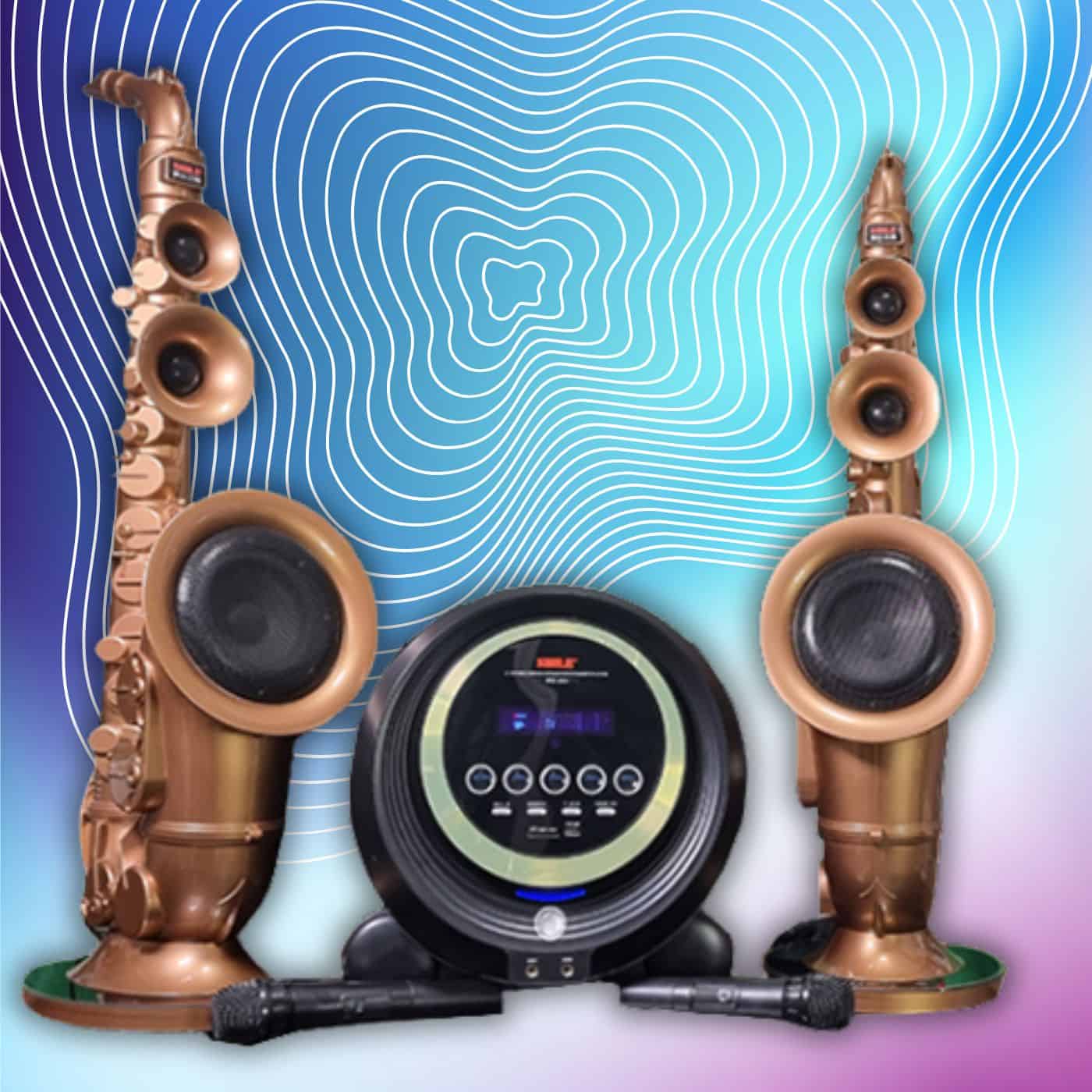 YD-805 مجموعة مكبرات صوت مسرح منزلي على شكل ساكسفون