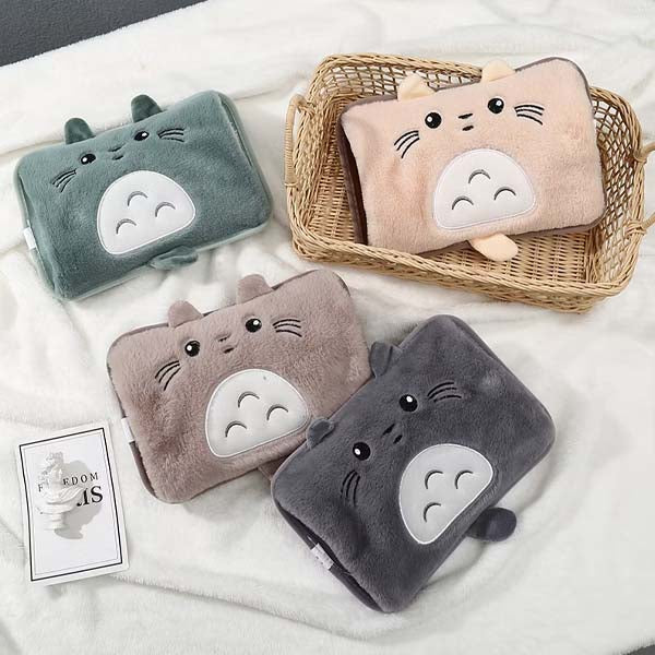 Cute Plush Bunny Hot Water Bottle – Portable Hand Warmer Winter Gift