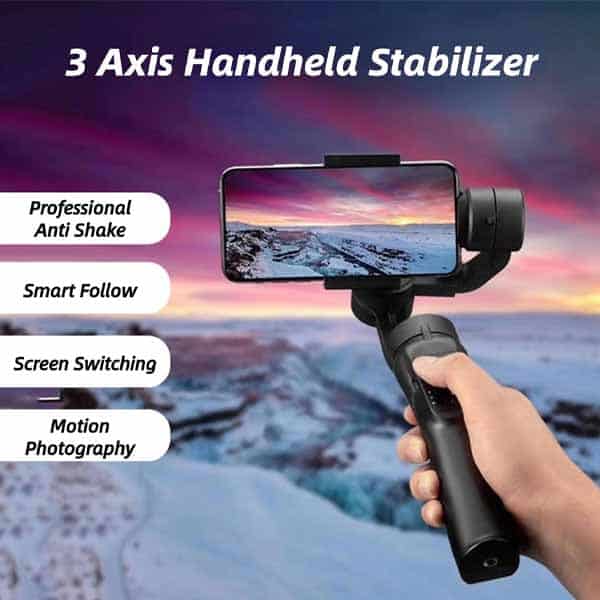 S5B-3-Axis Handheld Smartphone Gimbal Stabilizer – Auto Face Tracking & Anti-Shake
