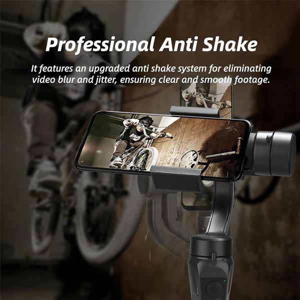 S5B-3-Axis Handheld Smartphone Gimbal Stabilizer – Auto Face Tracking & Anti-Shake