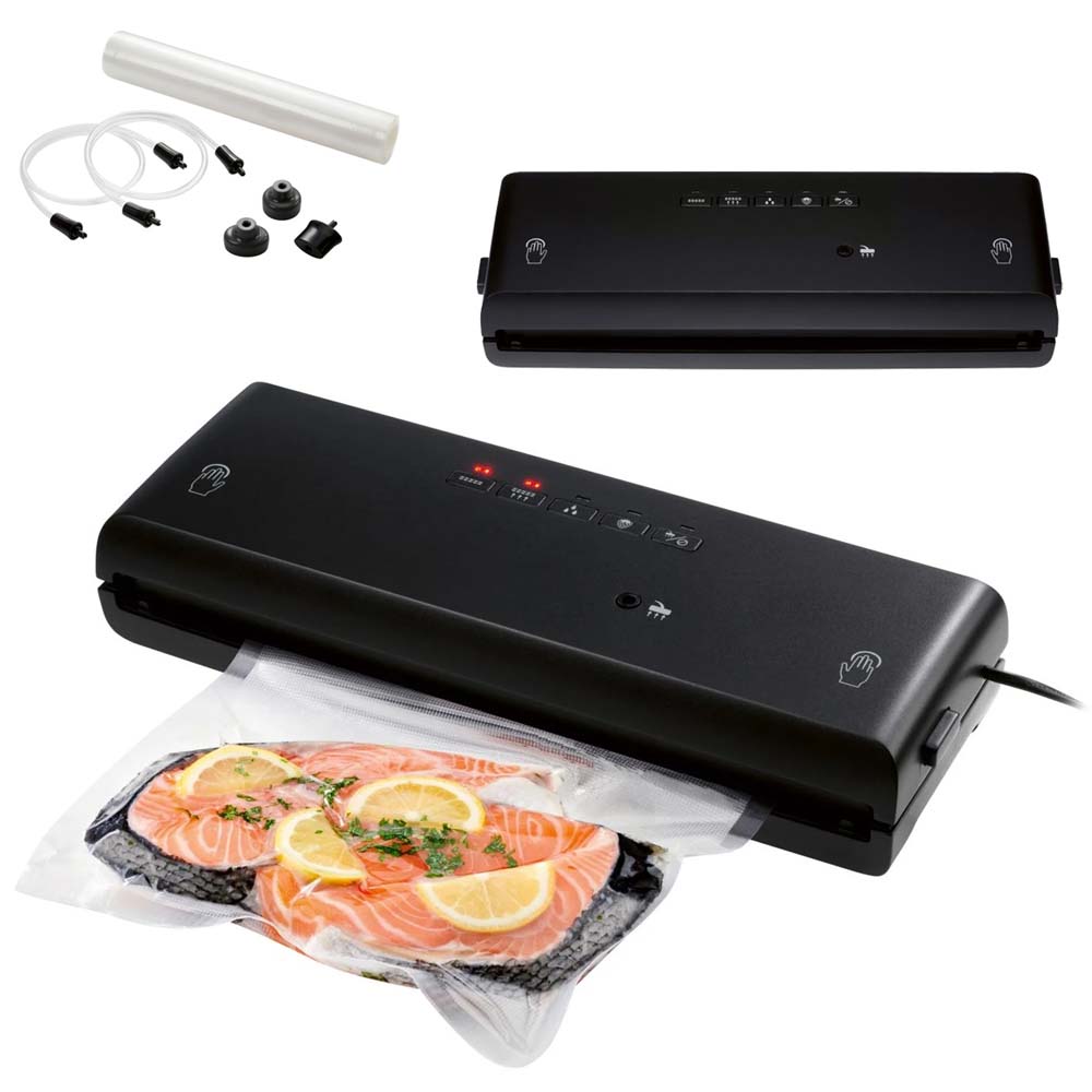 SWITCH ON Vacuum Sealer with Film Roll Hoses and Valve Adapters