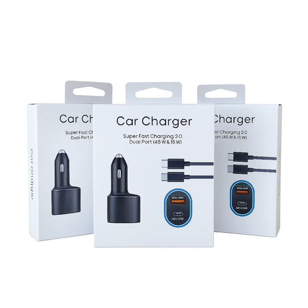 Samsung dual car charger 45W USB-C PD 15W USB-A QC super fast charging adapter