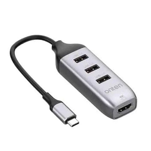محول Onten USB C إلى HDMI مع 3 منافذ USB 3.0
