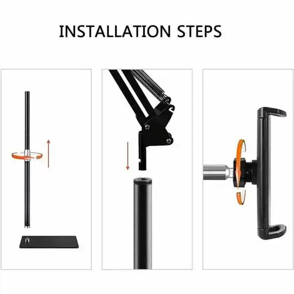 Adjustable Telescopic Phone Floor Stand | Sturdy & Flexible Holder