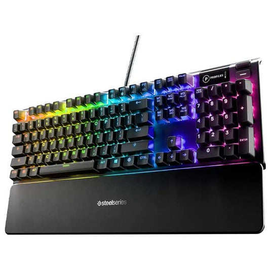 لوحة مفاتيح الألعاب الميكانيكية الهجينة SteelSeries Apex 5 مع إضاءة RGB لكل مفتاح "صندوق مفتوح"