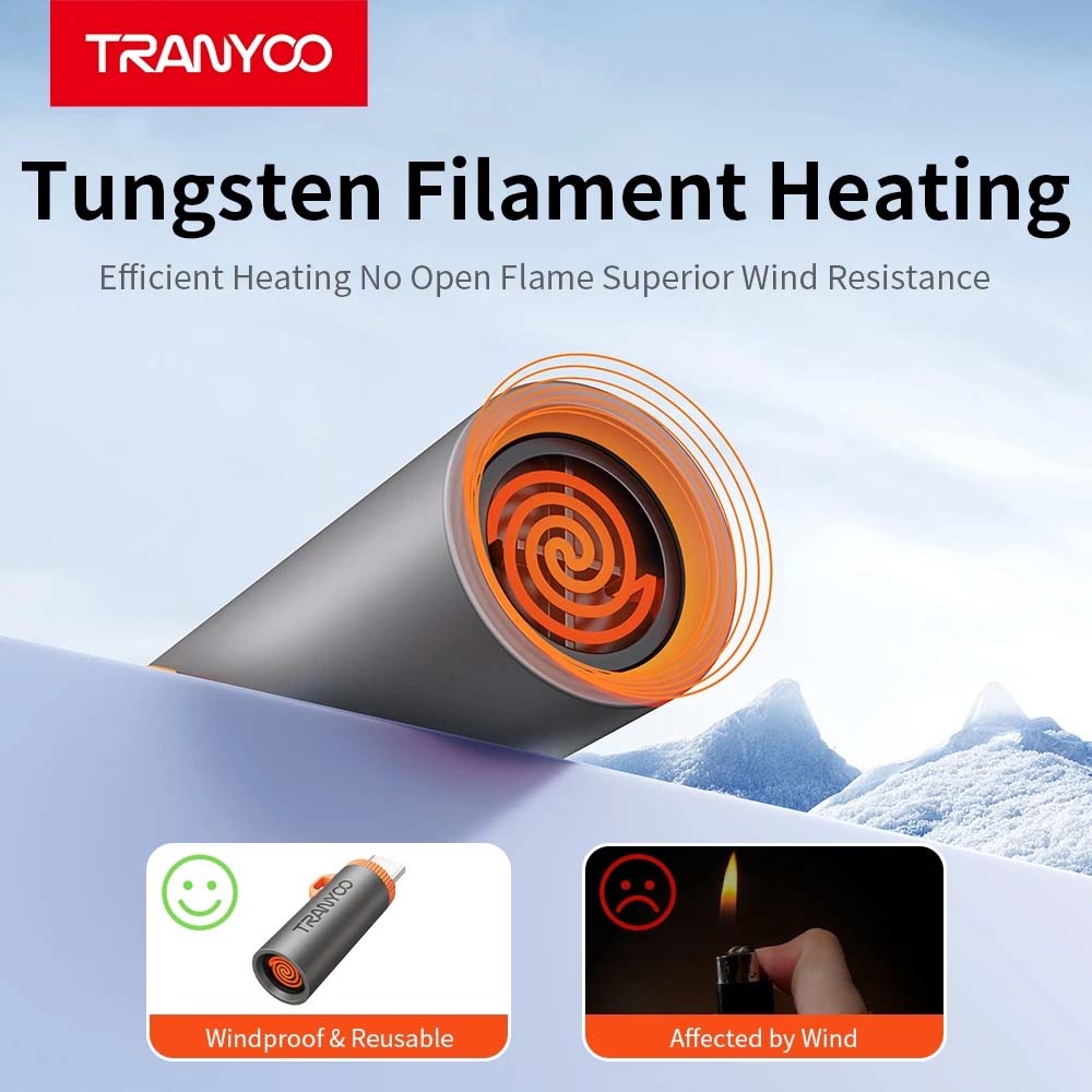TRANYOO E40 Portable Rechargeable Type-C Electric Lighter