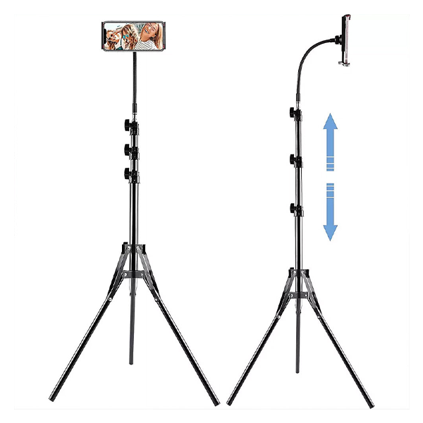 Tall Flexible Phone Tripod 170CM with Gooseneck Heavy Duty Phone Tripod Stand