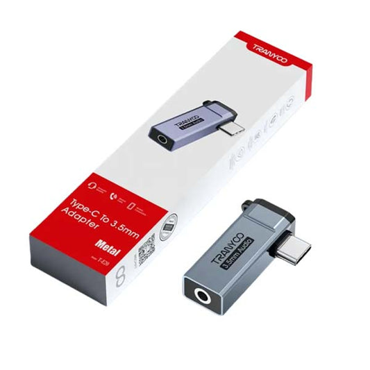 Tranyoo T-E20 Type-C to 3.5 mm Audio Adapter – Aluminum Alloy Sound Converter