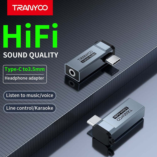Tranyoo T-E20 Type-C to 3.5mm Headphone Jack Adapter