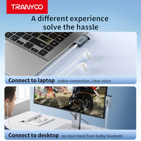 Tranyoo T-e21 USB to 3.5mm Adapter