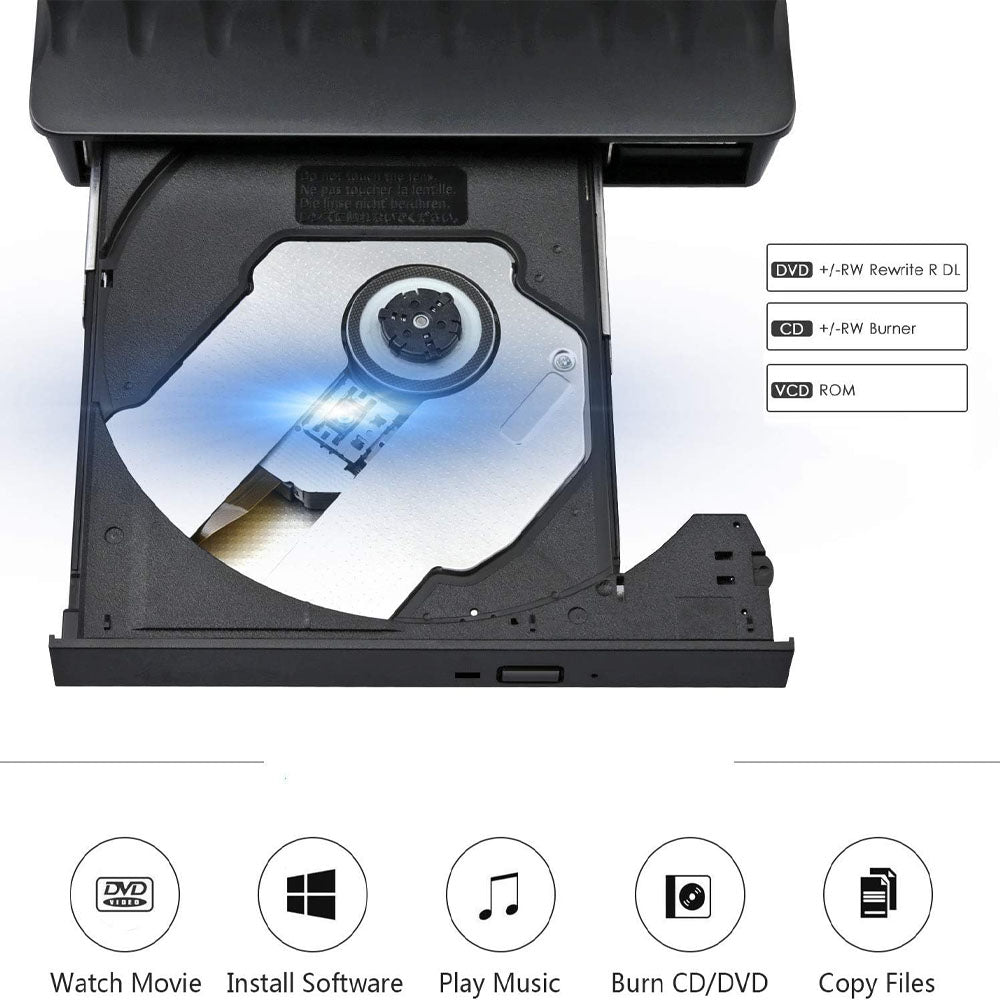 USB-C External CD/DVD Drive – USB 3.0 DVD Burner & Writer