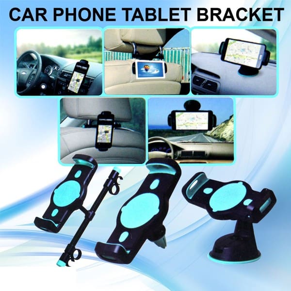 Universal 3 in 1 Windshield, Dashboard, Air Vent, Car Chair Mount Holder 8087A (BLUE)