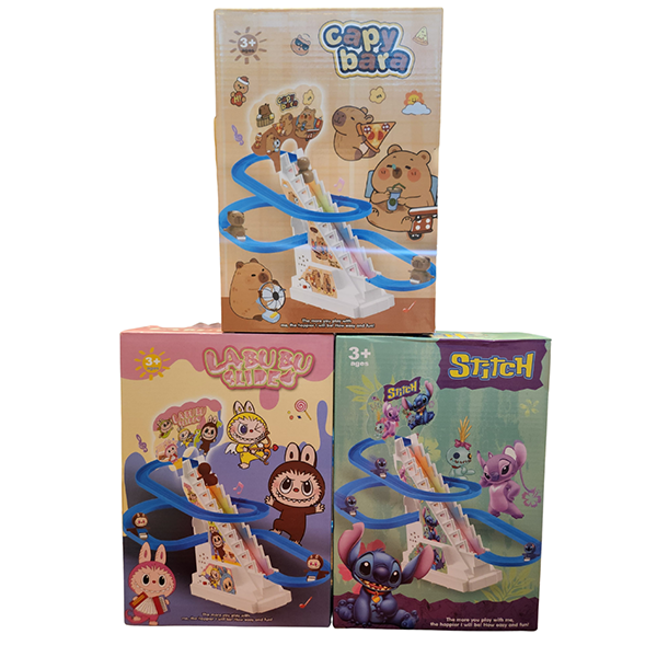 LABUBU Musical Slide Toy – Musical Children’s Slide with 3 Cartoon Characters
