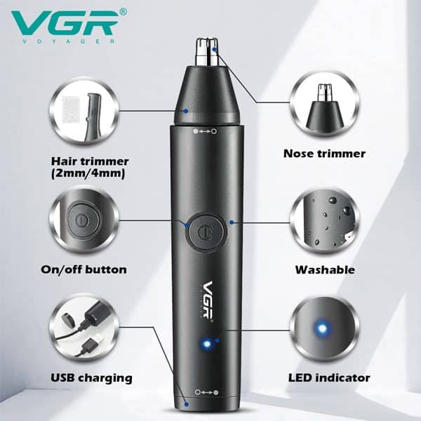 VGR V-613 طقم تشذيب شعر الأنف والشعر