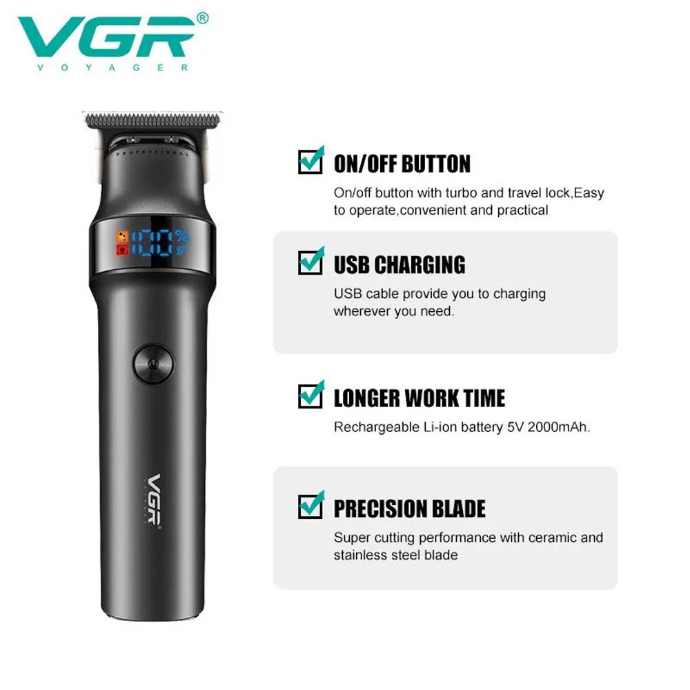 VGR V-987 Professional 7000RPM Hair Trimmer with Turbo Mode