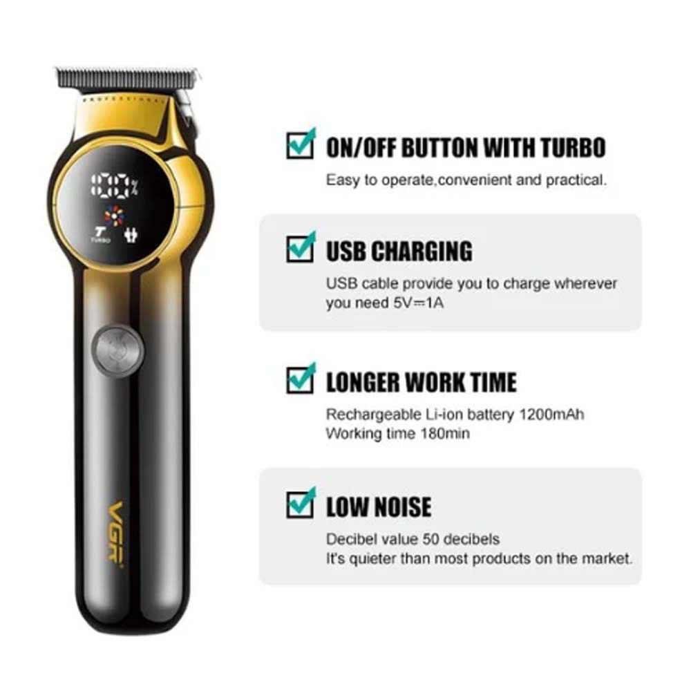 VGR V-989 Professional Hair and Beard Trimmer with Turbo Mode