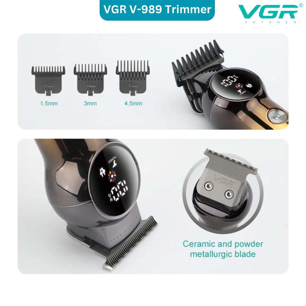 VGR V-989 Professional Hair and Beard Trimmer with Turbo Mode