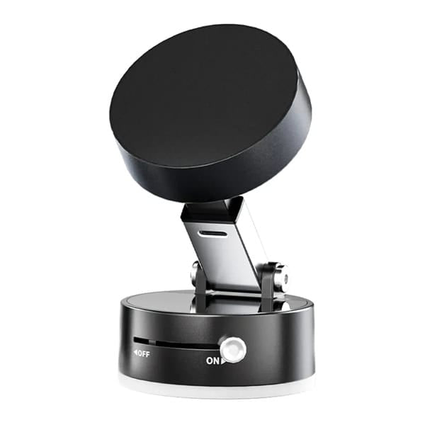 Vacuum Suction Phone Holder - Dual-Sided Magnetic Mount for Car & Desk (Compact Design)