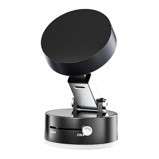Vacuum Suction Phone Holder - Dual-Sided Magnetic Mount for Car & Desk (Compact Design)