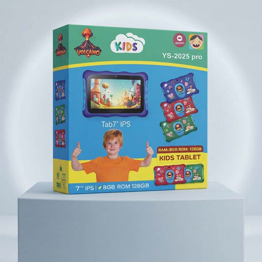 Volcano YS-2025 Pro Kids Educational Tablet – 7" IPS, 8GB RAM, 128GB Storage
