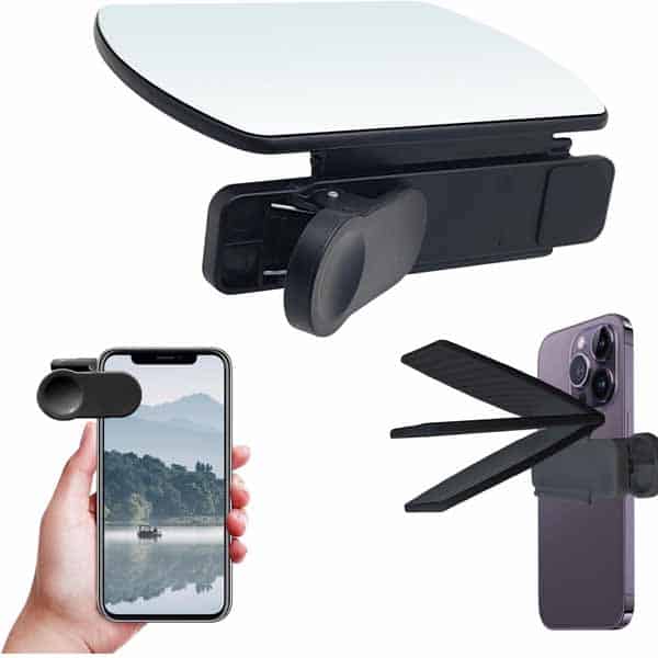 Smartphone Camera Mirror Reflection Clip Phone Selfie Reflector Tool Universal Adjustable Reflection