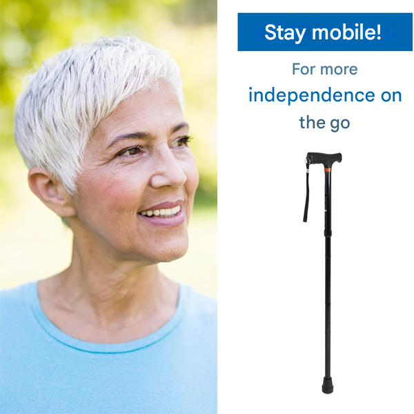 Weinberger 48748 Telescopic Walking Stick – Foldable, Lightweight & Non-Slip Support Cane
